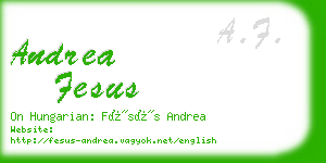 andrea fesus business card